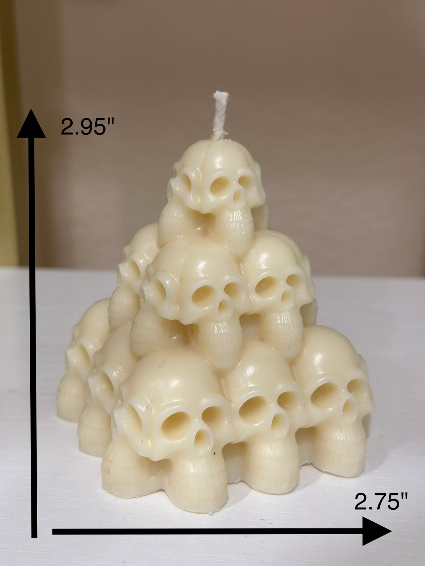 Halloween Pyramid Skull Candle