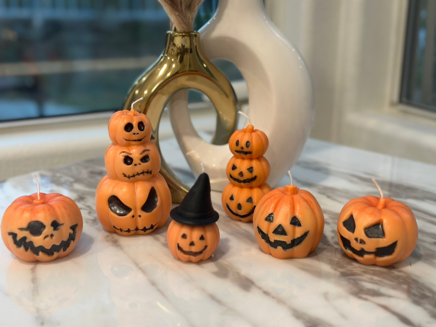 Halloween Evil Pumpkin Candles (Set of 5)