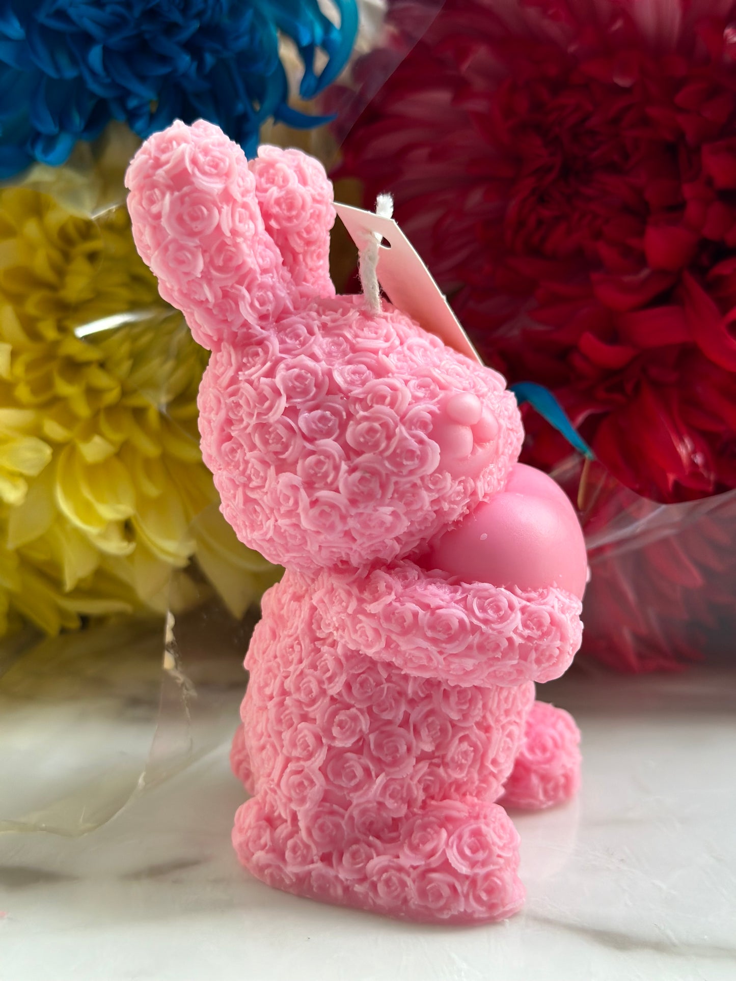 Rose Bunny/Rabbit Candle