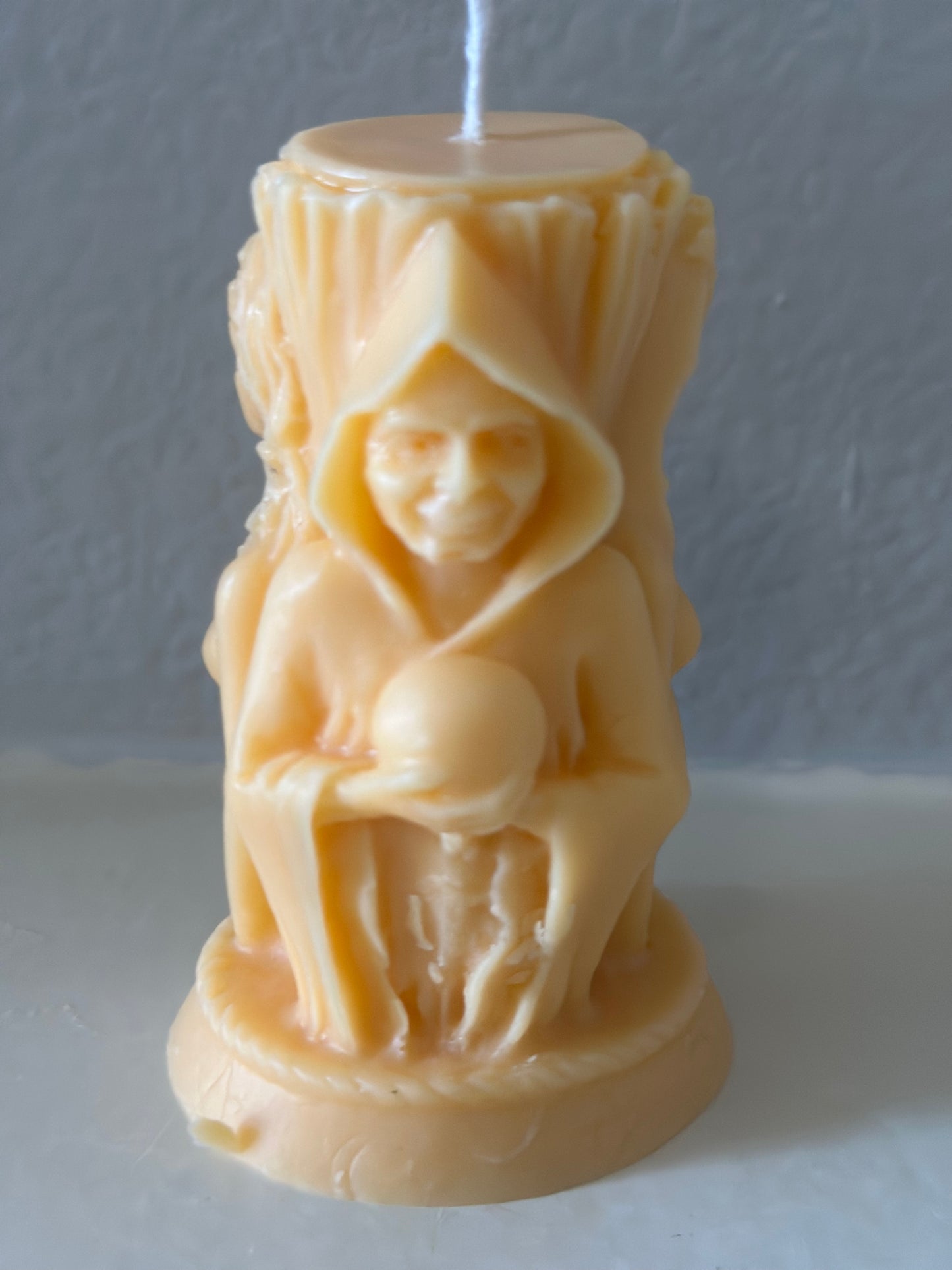 Halloween Three Sided Goddess and Samurai Candles