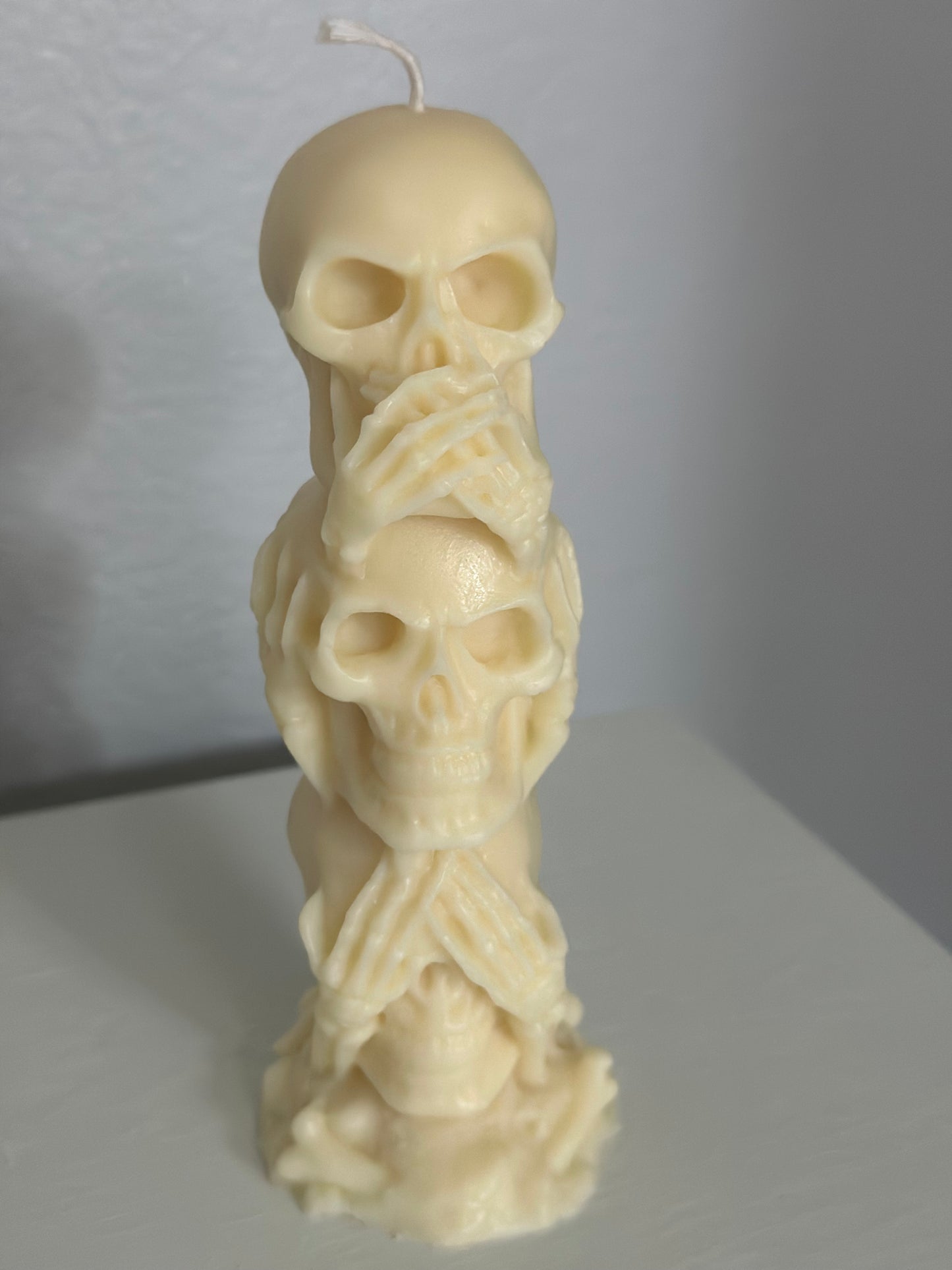 Halloween Skull (Flower, 3 horror, basket and faced covered) Candles