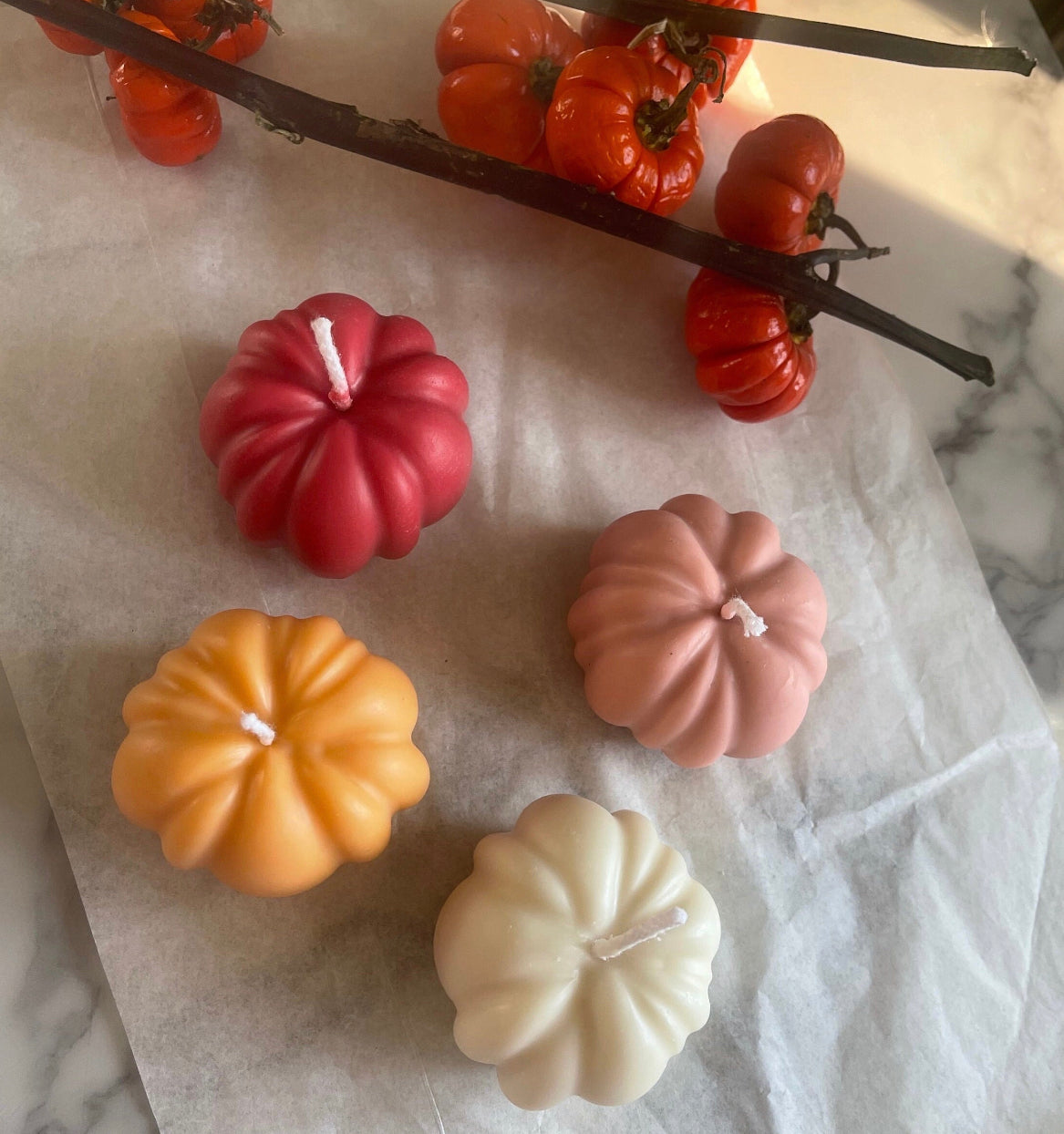 Pumpkin Candles (Set of 3)