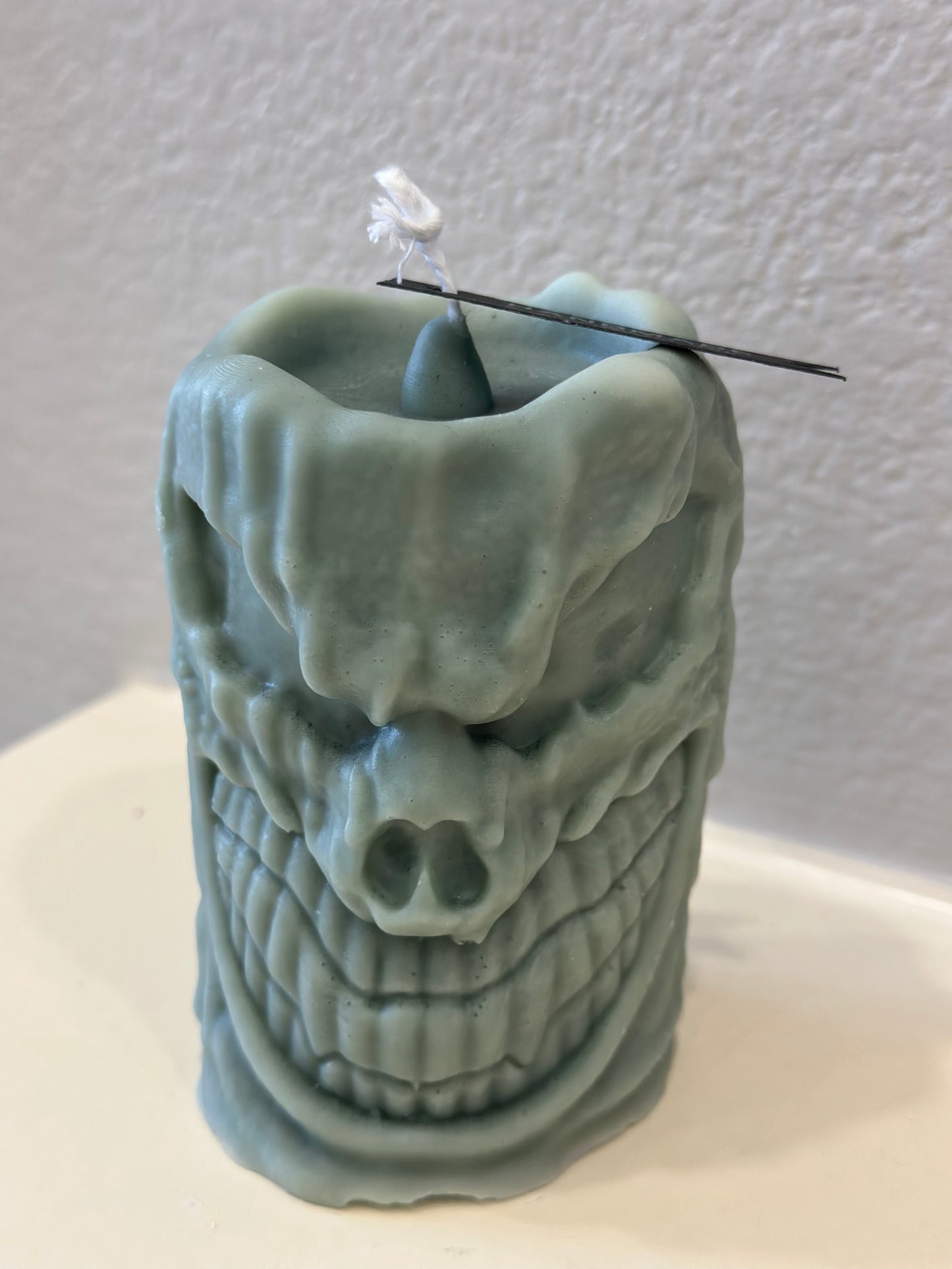 Halloween Demon Face Candle